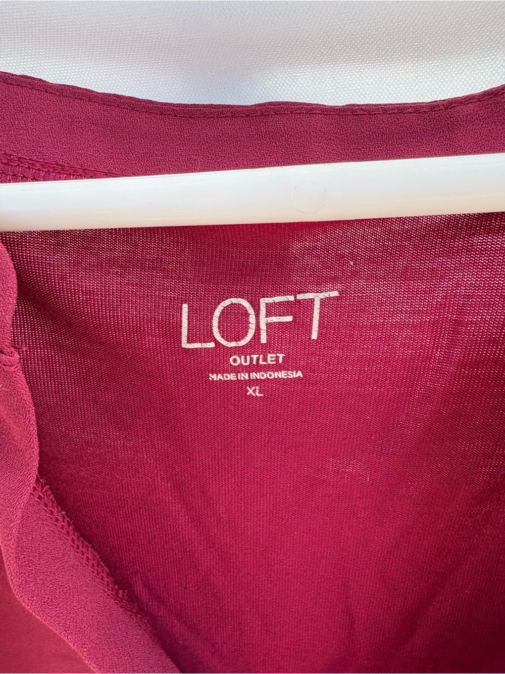 LOFT Sleeveless V-Neck Tank Top in Deep Berry - Picture 2 of 2